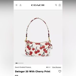 Brand New Coach Cherry Swinger 20